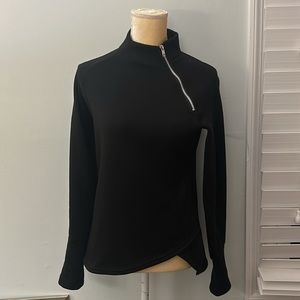 Asymmetrical Front Zipper Sweatshirt